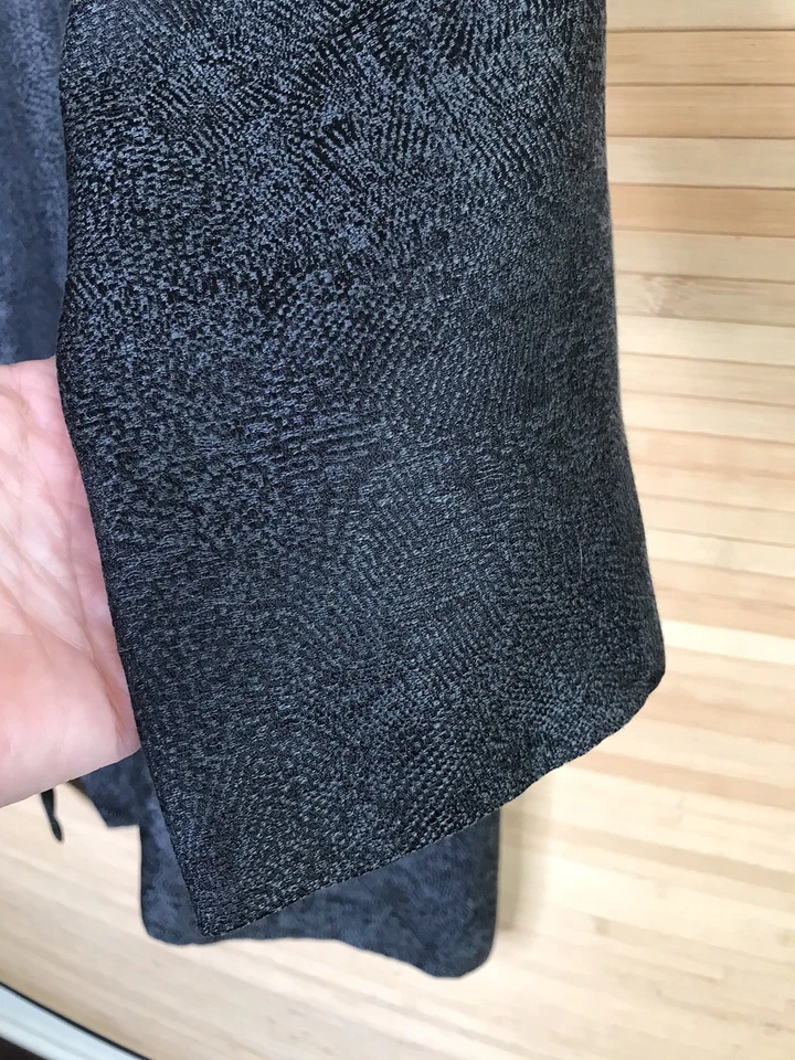 Eileen Fisher Black Topper Jacket Size XL Silk Linen blend Stand Up Collar - Image 4 of 4