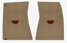 Lloyd Berber Front Carpet Mats for '70-72 Chevy Malibu w/Red on Black SS 396