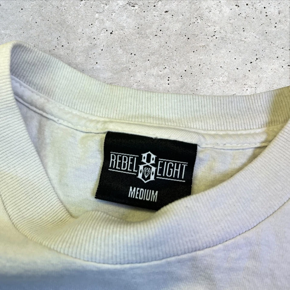 Rebel Eight REBEL8 Skull Sword T-Shirt White Tattoo Art Graphic Tee Men's M - Image 2 of 4