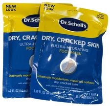 Dr. Scholl'S Dry, Cracked Skin, Ultra Hydrating Foot Mask, 2 Pairs Moisturizing