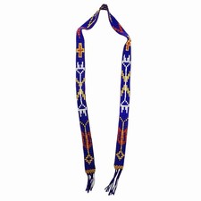 Loomed Seed Bead Hat Band Strap Native American Inspired Geometric Design