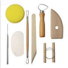 19PCS Art Clay Pottery Modeling Sculpting Tools Kit DIY Ceramics Carving Set