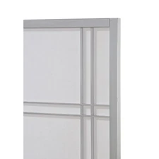 Roundhill Furniture Seto White Wood and Paper 4-panel Room Silver