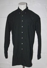 EUC Polo Ralph Lauren Classic Fit Blue Green Plaid Button Front Casual Shirt XLT