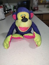 Vintage FISHER PRICE PUFFALUMP Chattering purple MONKEY