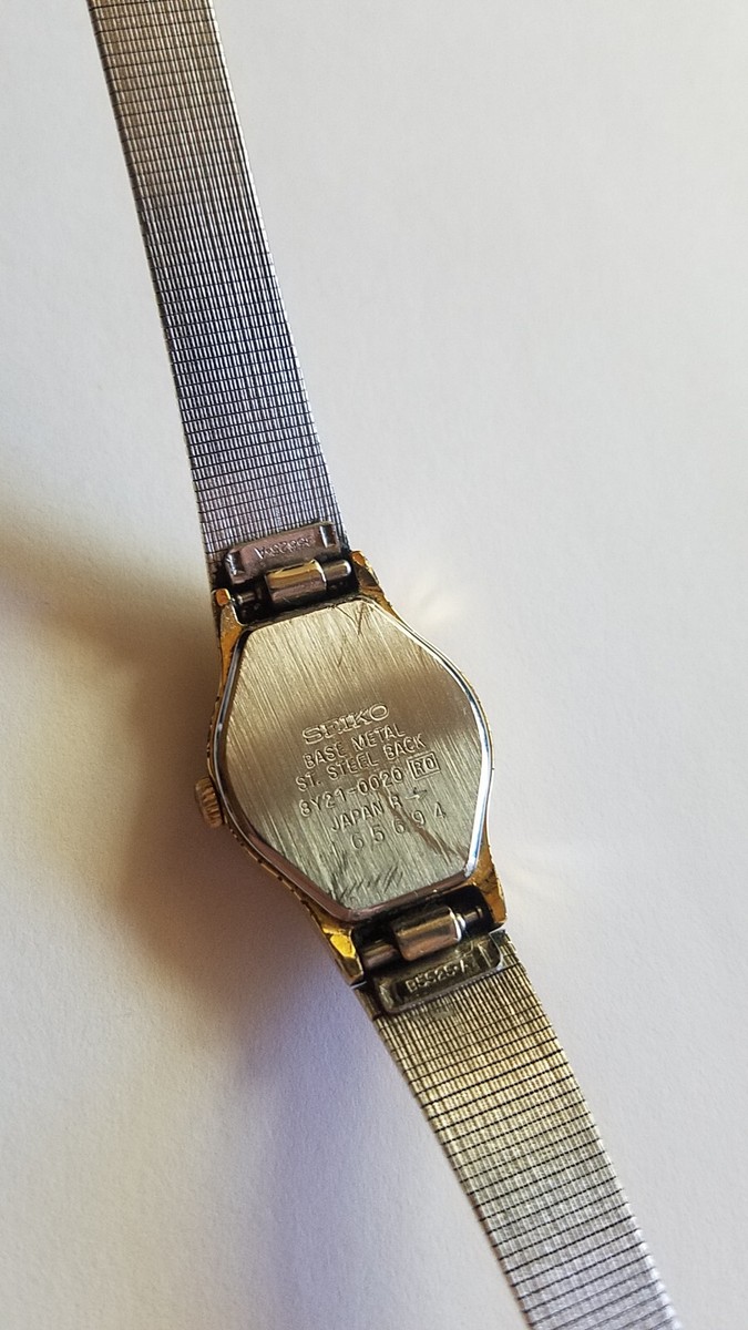 【良品】SEIKO クォーツ 8Y21-0020 SX ゴールド レディース Vintage Seiko SX Women 8Y21-0020 Dress Black Dial Gold Tone