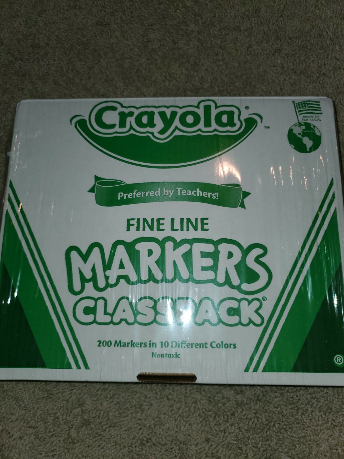 Markers Classpacks,Non-wash,Fine Tip,10 Colors, 200/BX, AST, New (O5)-image