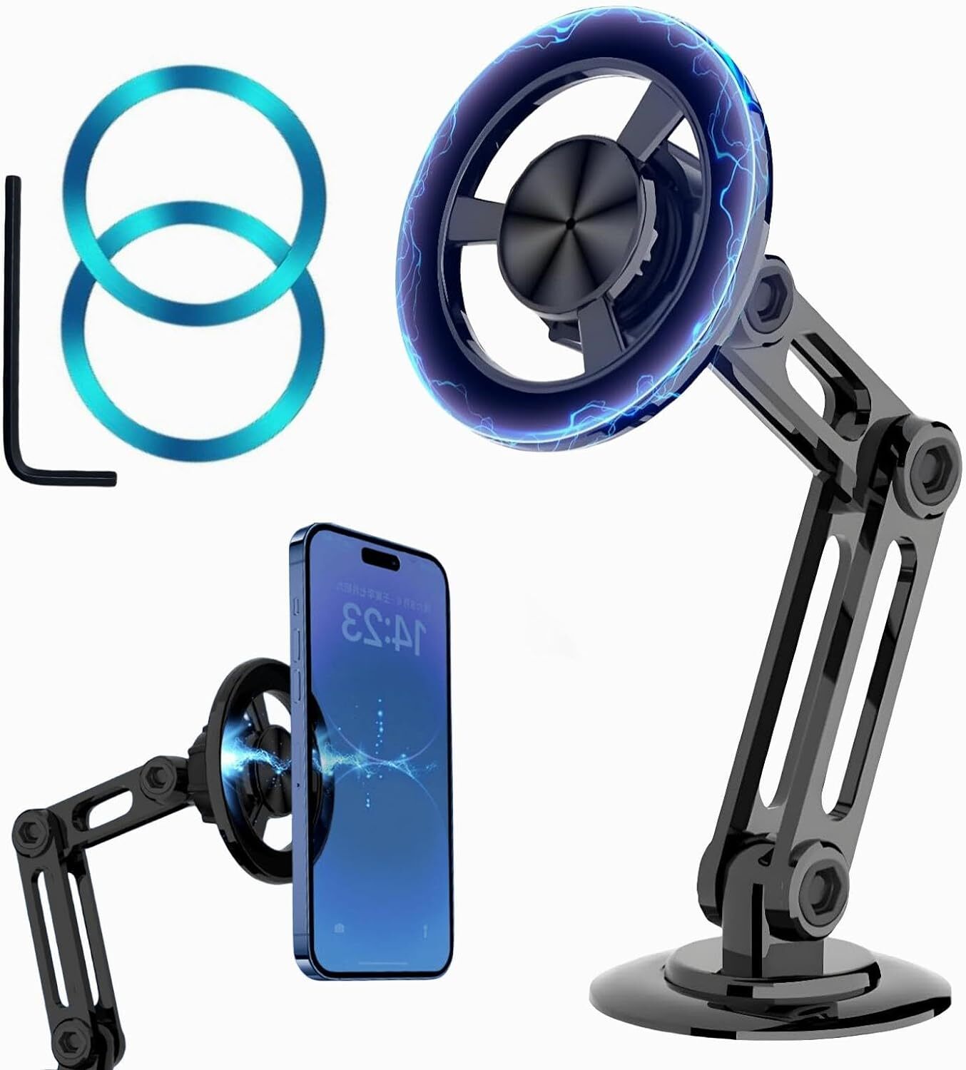 Magnetic Car Phone Mount by FULLIKES Universal Cell Phone Holder for Vehicles  