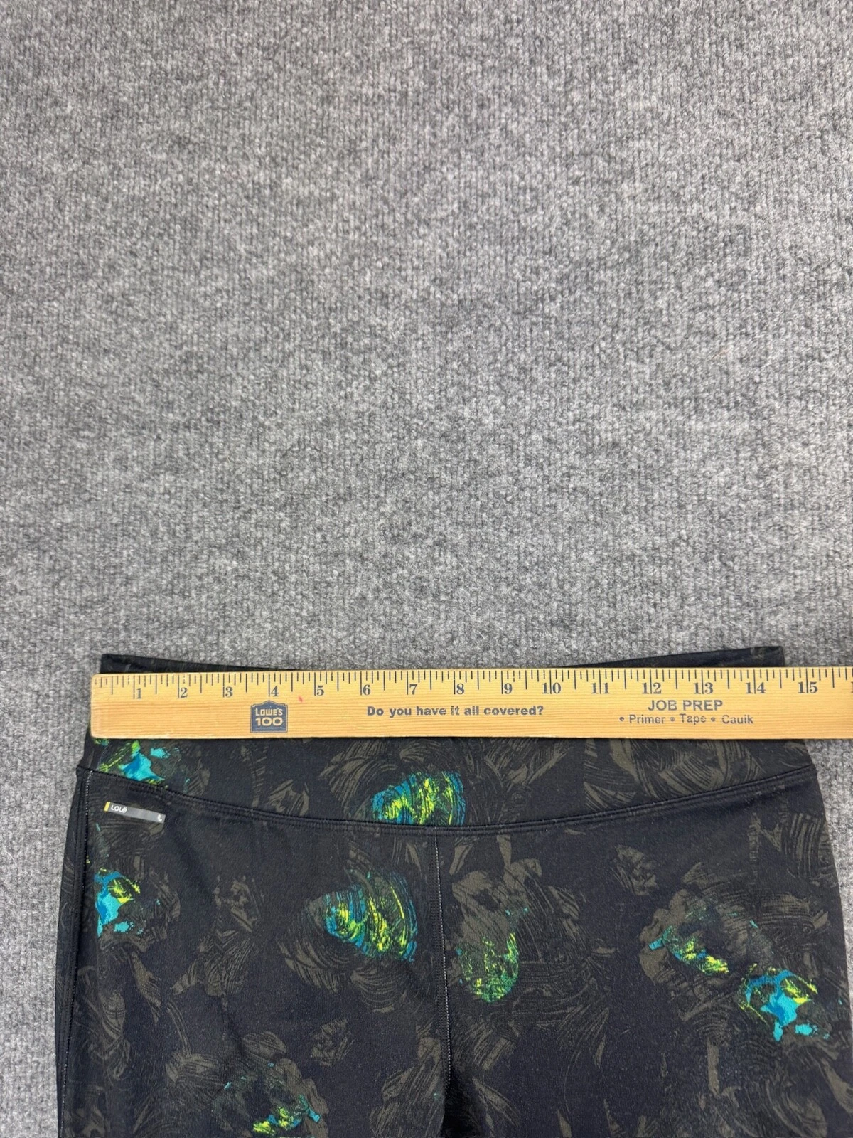 lole skinny mid rise crop blue green swirl print leggings