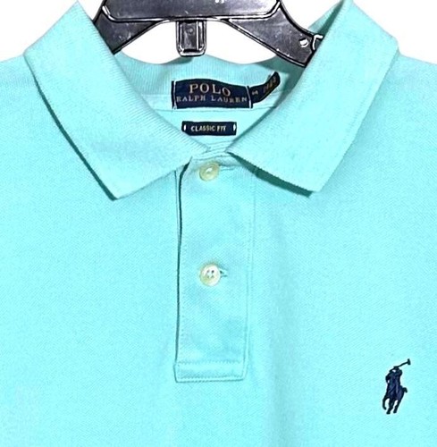 Polo Ralph Lauren Juvenil (M) Seafoam Turquesa 100% Algodón Malla S/S Polo - Imagen 4 de 9