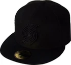 New Era Portland Trail Blazers Black On Black Cap 59Fifty Fitted Limited Edition