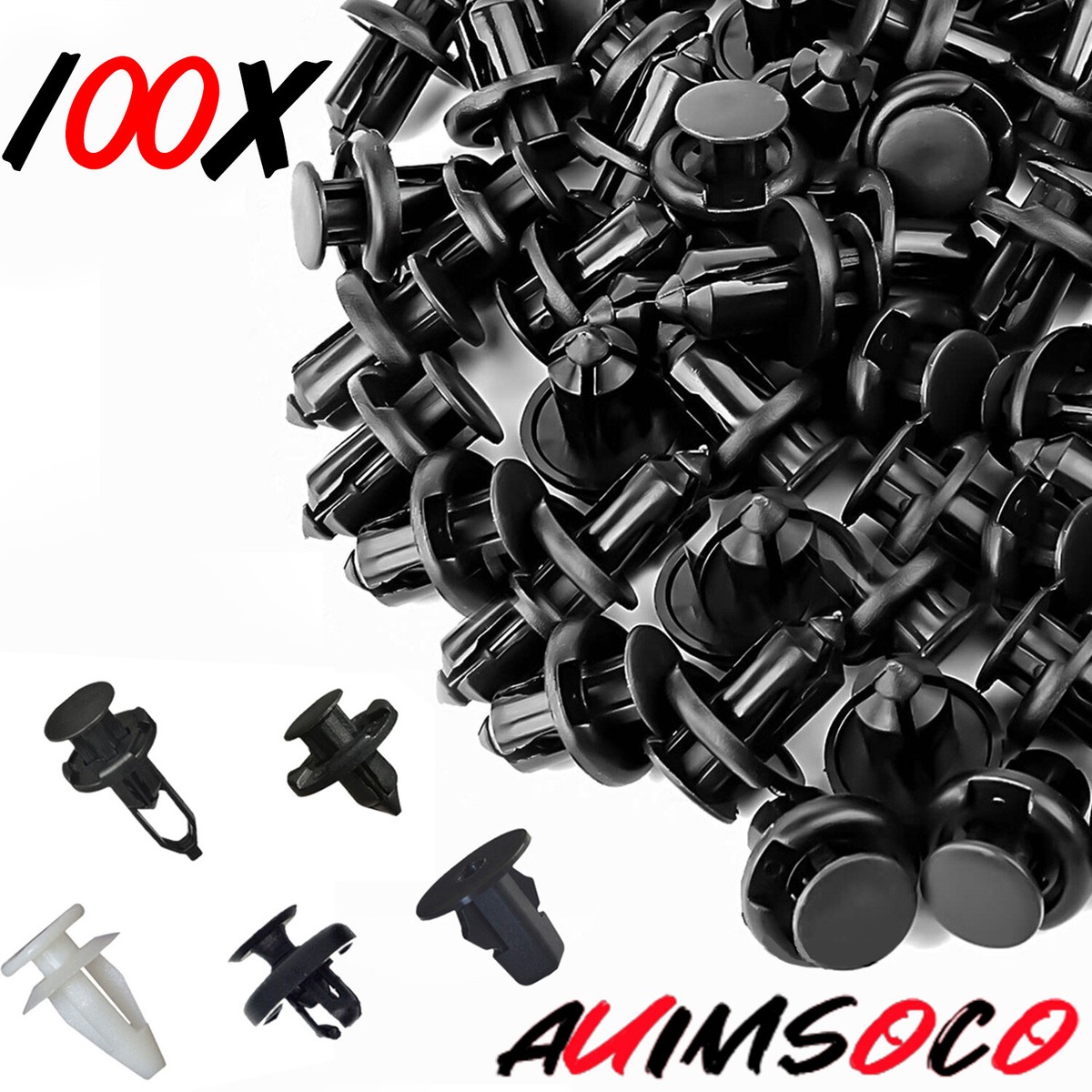 Lot De 20 Clips De Fixation à Rivets Pour Garde-boue Toyota - Noir