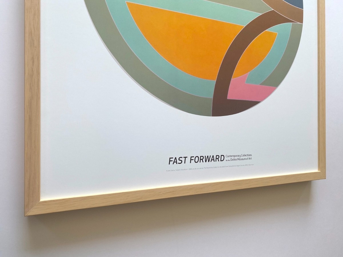 FRANK STELLA RARE LITHO PRINT FRAMED EXHIBIT POSTER