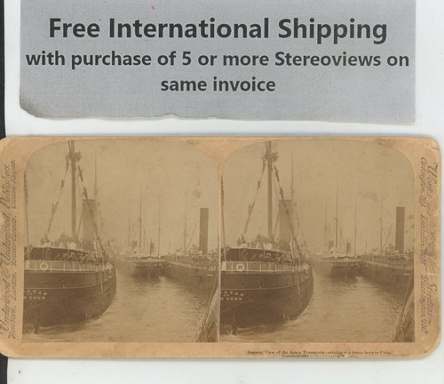 Army Transport Brave Boys to Spanish American War Underwood Stereoview - Picture 2 of 2