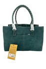 Patricia Nash Leather Primrose Satchel Green Nubuck