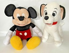 Lot of 2 Disney Plush Toys Mickey Mouse Lucky - See Description