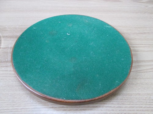 Vintage Cheese Dish Teak With Heavy Glass Dome Lid And sailing ship Tile - Picture 7 of 7