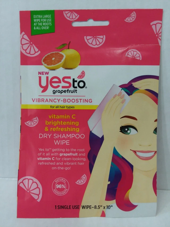 Lot of 20 Yes to Grapefruit Vibrancy Boosting Dry Shampoo Wipe Vitamin C - Image 2 of 3
