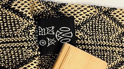 Taylor Richards & Conger Grey, Beige, Black Silk Knit Neck Tie, Necktie - Picture 8 of 12