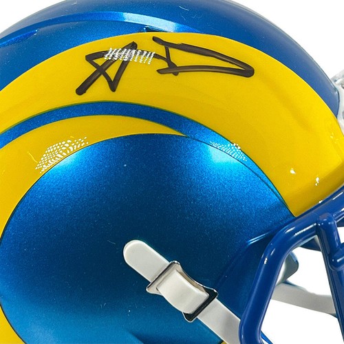 Aaron Donald Signed Los Angeles Rams Speed Mini Football Helmet (Beckett) - Picture 2 of 3
