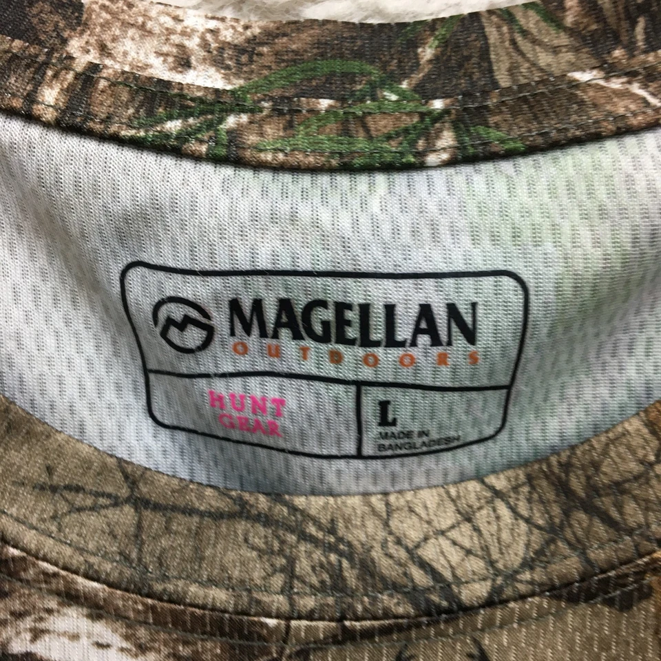 Magellan Shirt Large Adult Brown Realtree Xtra Hunt Gear Camo Outdoor Womens L - Image 4 of 4