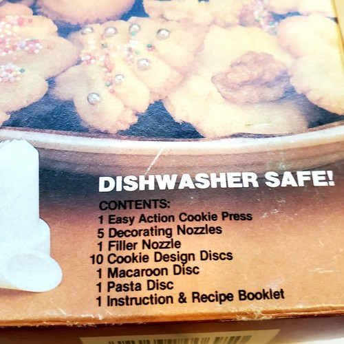Hutzler Easy Action Cookie Press & Food Decorator Kit Baking #695 1983 - Picture 2 of 3