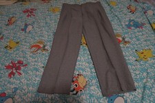 VTG 80s Olympic Pleated Trouers Pants Plaid Polyester Men's 34x28 Gray