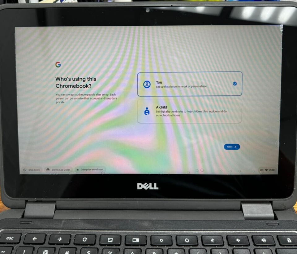 Dell Chromebook 11 3189 / 11.6" / Intel Celeron / 4GB / 16GB / Multi-Touch 2-in-1 / Chrome OS