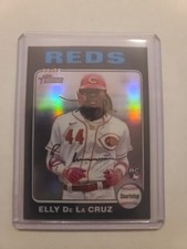 2024 Topps Heritage Chrome Elly De La Cruz RC #473 Black Refractor 39/75 Reds