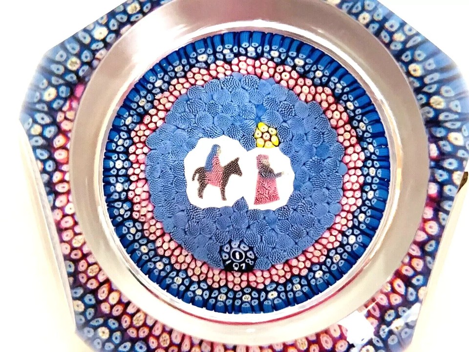 Whitefriars Christmas Mary And Joseph Glass Paperweight 1978 L/E Number