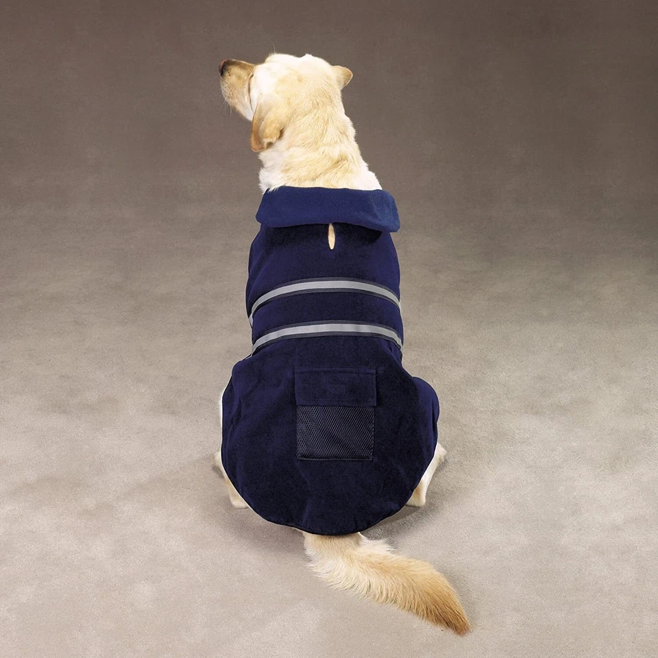 Velvet Soft Dog Coat w/ Reflective Stripes from Casual Canine in 3 colors 6 Size - Image 2 of 4