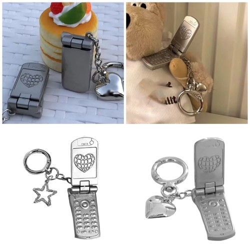 Star Phone Charm Key Jewelry Key Accessory Phone Shape Keychian Alloy Texture - Zdjęcie 2 z 10