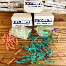 3 Boxes Of Lite Brite Replacement Pegs Vintage 1-3/16"