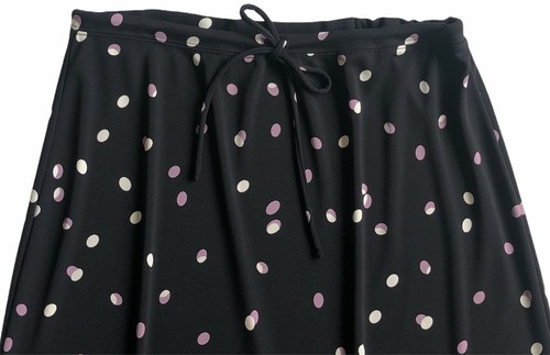 Liz Claiborne Maxi Größe große mehrfarbige Tupfen Kordelzug Taille - Bild 2 von 7