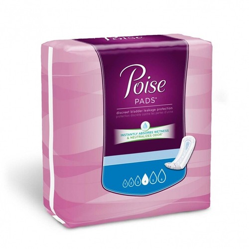 Poise Bladder Control Pad Mod Absorb Polyacrylate Female 10.9in 120/Pack, 2 PACK - 第 1/1 張圖片
