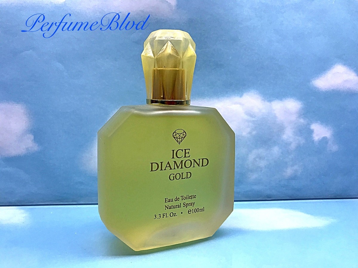 夢*様 L'eau de Diamond Premium Eau de Toil ICE DIAMOND GOLD BY VN FERRAZ FOR WOMEN 3.3 FL.OZ 100 ML EAU DE