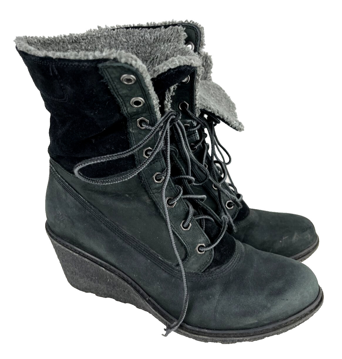 Timberland Earthkeepers Amston Roll Top Women's Boots Black 8258a