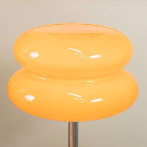 Orange Rechargeable LED Cordless Touch Table Lamp Macaron Lampshade Retro Light - Picture 10 of 15