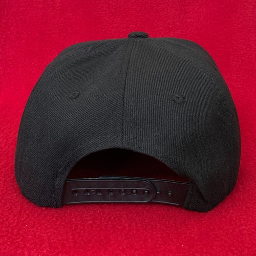 Rock Band Solid Black Color Logo Printed Flat Bill Cap Adjustable Snap Back - Picture 22 of 50