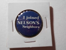 1-1/8" Nelson unknown office and location litho pinback button