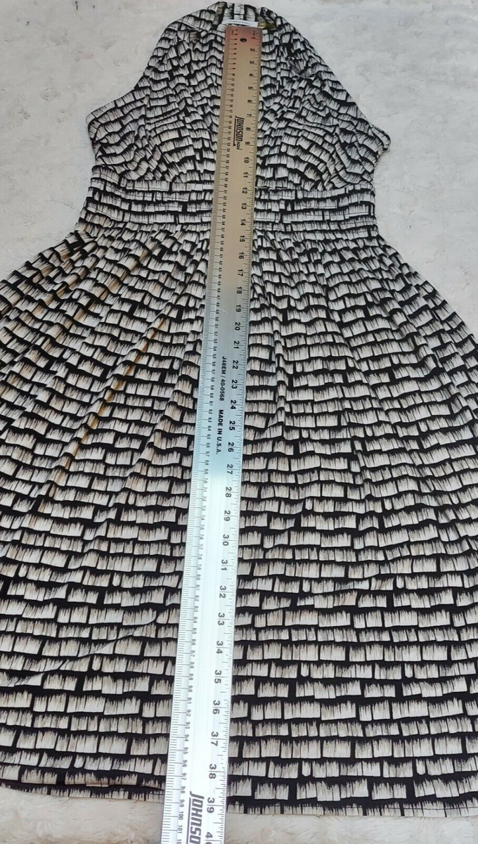Calvin Klein Womens V-Neck Halter Fit & Flare Midi Dress Size 6 Multicolor  | eBay