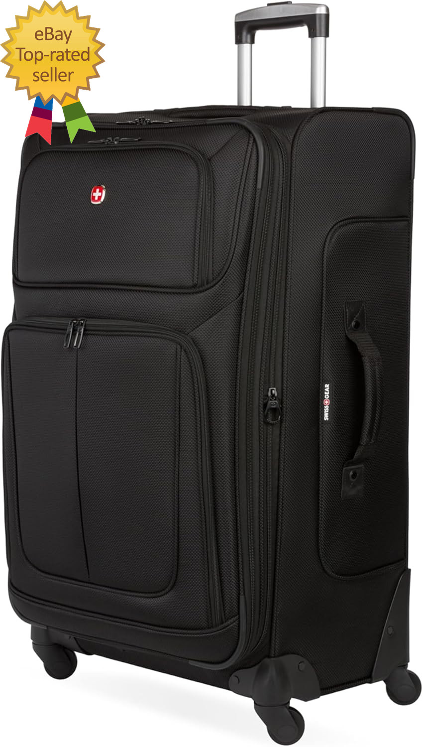 Sion Softside Expandable Luggage, Black, Checked-Large 29-Inch