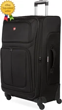 Sion Softside Expandable Luggage, Black, Checked-Large 29-Inch