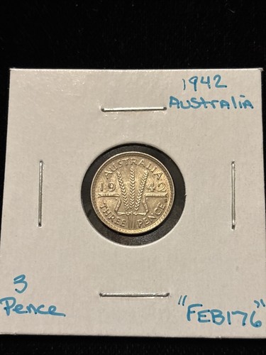Moneda Mundial Australia 1942 3 Peniques Plata Tres Peniques “feb176” - Imagen 2 de 24