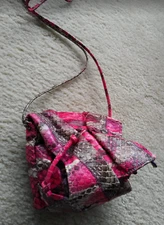 Fatto a Mano by Carlos Falchi bag purse mini cross body leather exotic skins