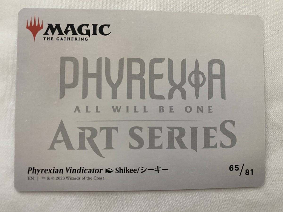 Phyrexian Vindicator *Gold-Stamped* Signature Art Card MT/NM Phyrexian Vindicator *Gold-Stamped* Signature Art Card MT/NM