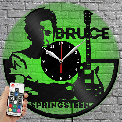 LED Clock Bruce Springsteen Vinyl Record Wall Clock Led Light Wall Clock 3026