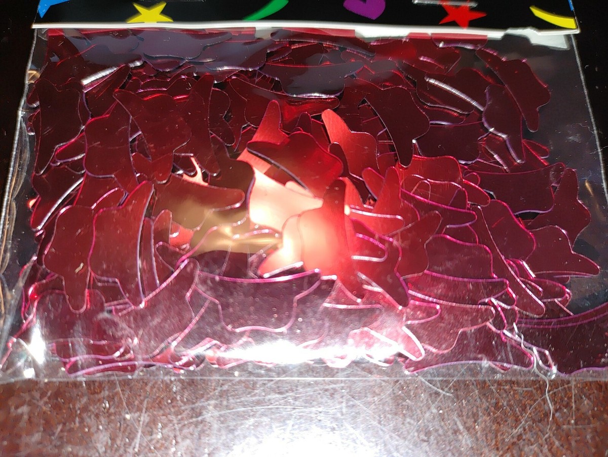7 Bags Jimmy Jem's Confetti, Cowboy Hat Red Confetti CCP8115