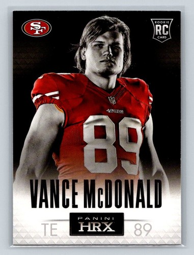 2013 Panini Prizm HRX Rookies #24 Vance McDonald San Francisco 49ers