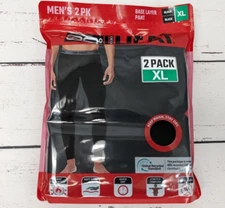32 Degrees Heat Men's Base Layer Pant Long Johns 2 Pack Black X-Large Keep Warm
